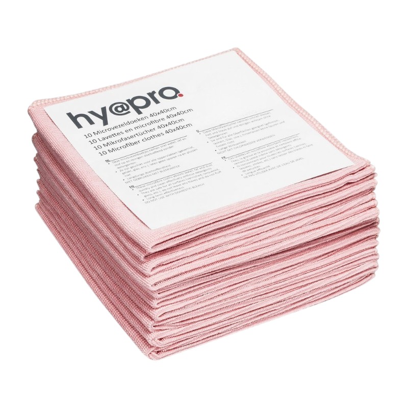 Lavette microfibre Diamond - rose - 40x40cm - 330g/m²